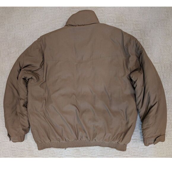 Outback Trading Company Jacket Mens XL Camel Tan Reversible Down Quilted - Picture 4 of 11